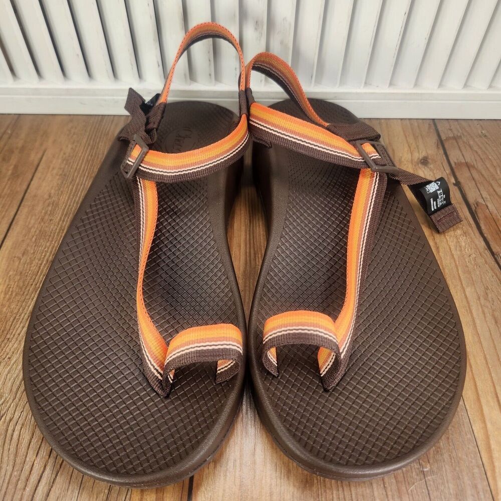 Chaco Brown and Orange Sandals - Picture 9 of 12